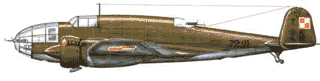 Side view of a brown military aeroplane with a glass cockpit, engine under the wing, and Polish Air Force insignia on the tail.
